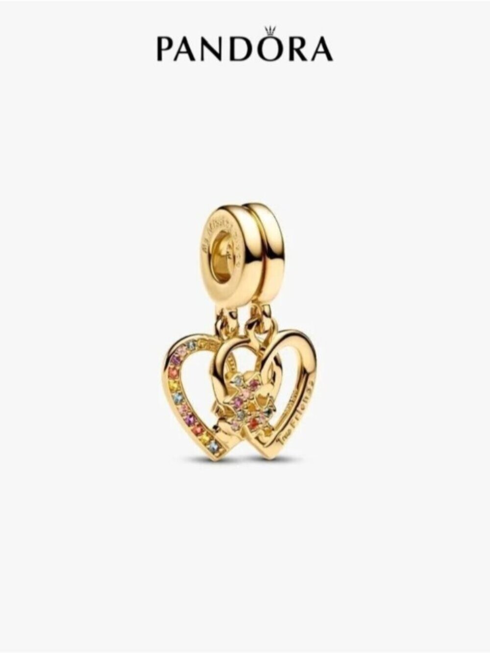 Pandora Splittable Puzzle Piece Hearts Dangle Charm